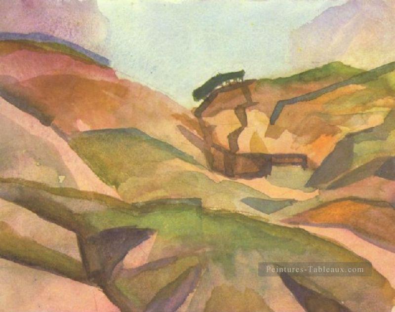 Paysage terrestre August Macke Peintures à l'huile